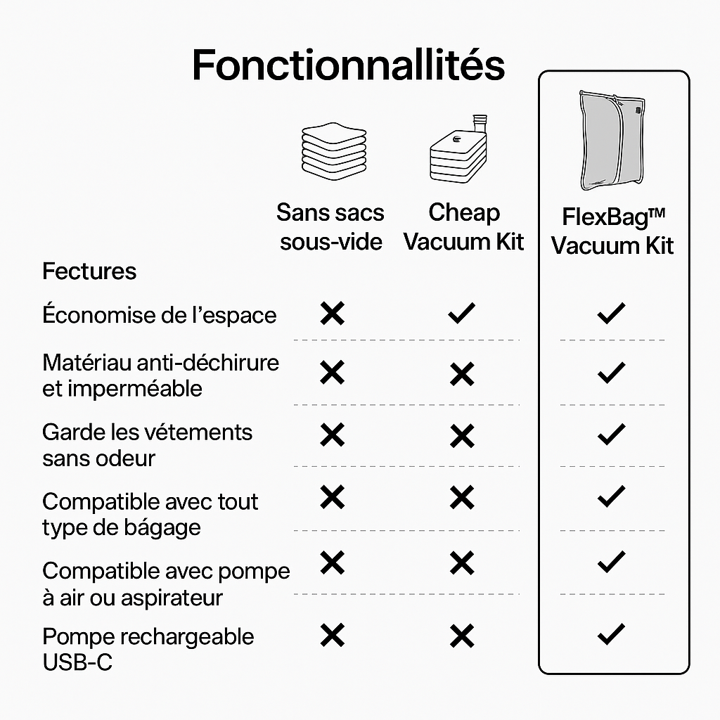 FlexBag™ - Doublez votre espace de voyage